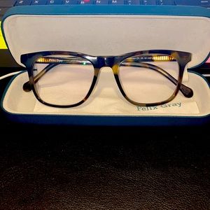 Felix Gray Jemison blue blocker glasses. No prescription.